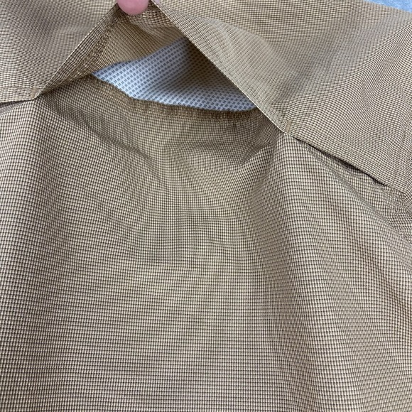 Eddie Bauer Shirt Mens Sz M Tan Vented Fishing Sport Shop Button L/S Roll Tab - Picture 9 of 13